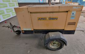 ArcGen Weldmaker 400CC-CV trailer-mounted diesel welder generator