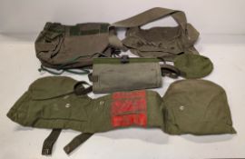 Various types of Olive ex-military accessories - 7kg