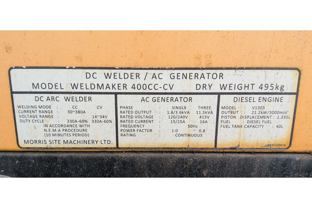 ArcGen Weldmaker 400CC-CV trailer-mounted diesel welder generator - Image 5 of 19