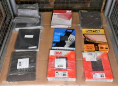 19x mixed packs of make and grade A4 sheets abrasive paper