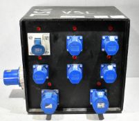 Portable power distribution box - 6x 16A and 2x 32A sockets - W 510 x D 320 x H 410mm