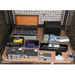 Audio/visual mixed accessories - tape duplication deck, recorder, transfer switch - see desc.