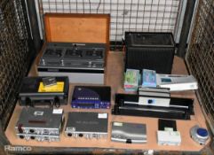 Audio/visual mixed accessories - tape duplication deck, recorder, transfer switch - see desc.
