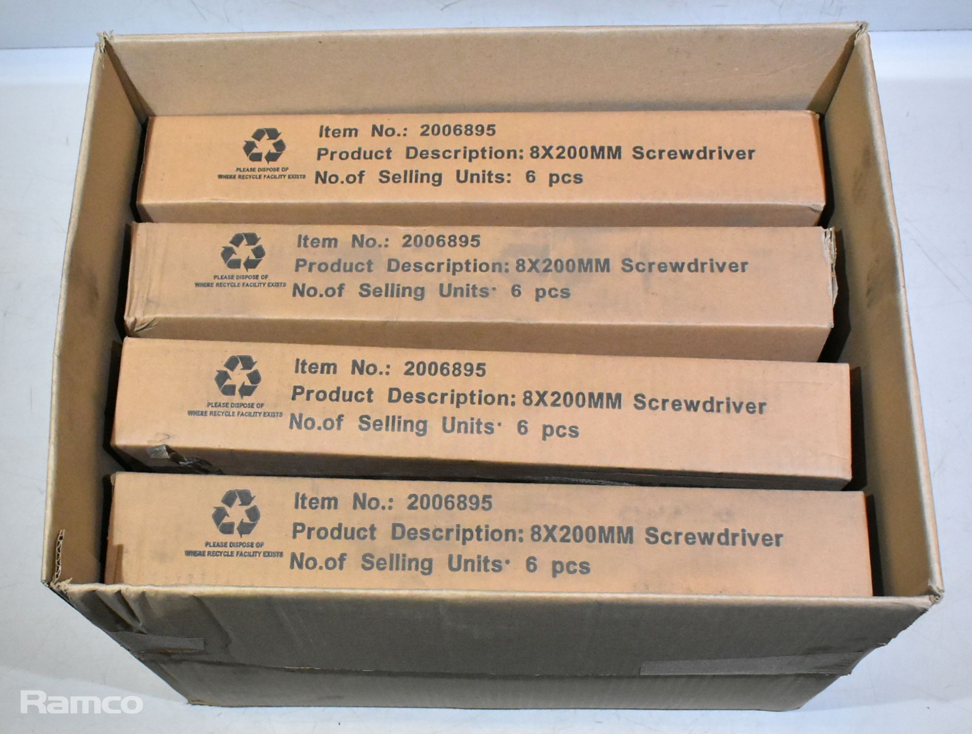 8x boxes of Contractor 1st slot 8x200mm screwdriver - 6 units per box - Image 2 of 5