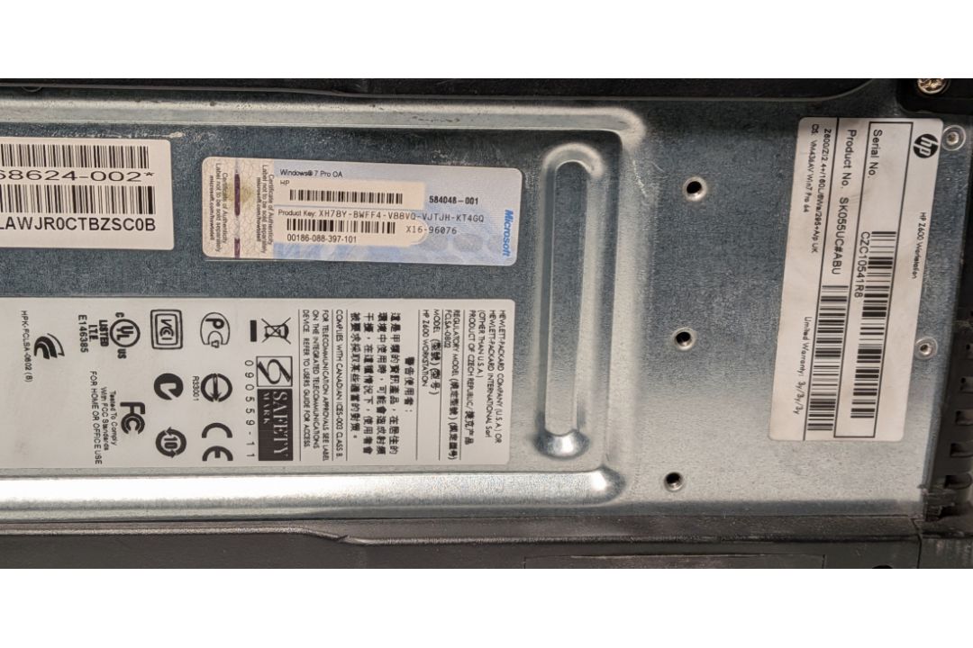 2x HP Z600 workstation PCs with Nvidia NVS 300 - NO HDD - see description - Image 10 of 20