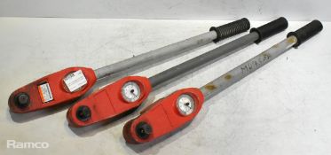 3x MHH Torqueleader 80-400Nm dial measuring torque wrenches