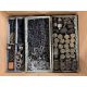 Workshop consumables in metal storage trays - heavy duty bolts, nuts, washers, chains - approx 820kg - Image 2 of 17
