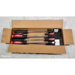 8x boxes of Contractor 1st slot 8x200mm screwdriver - 6 units per box