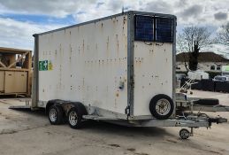 Ifor Williams Trailers BV126G enclosed box trailer with ramp doors, solar panels and a spare wheel