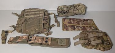 Various types of ex-military MTP accessories - 156kg – may require repair or be as spares