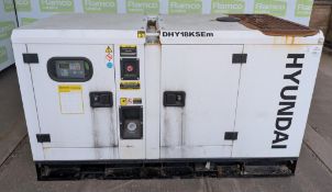 Hyundai DHY18KSEm 230V single-phase 16kW/17.6kW diesel generator - Product date: 11/2019