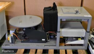 Canberra Falcon rotating bag monitor turntable unit - W 1550 x D 600 x H 650mm
