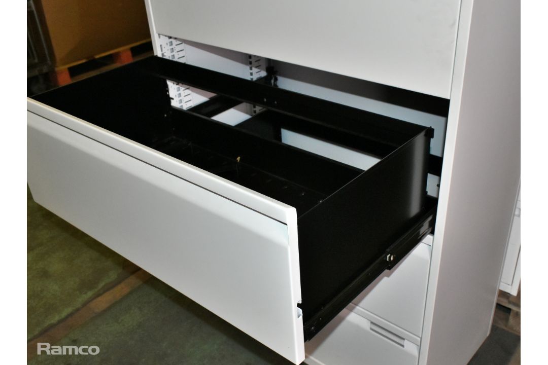 4 drawer filing cabinet - W 900 x D 460 x H 1310mm - NO KEYS - Image 6 of 7