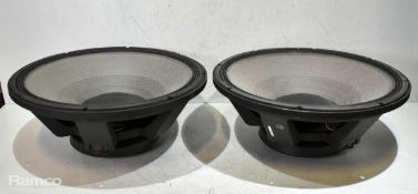 2x JBL 2241H 18 inch subwoofer loudspeakers - 600W