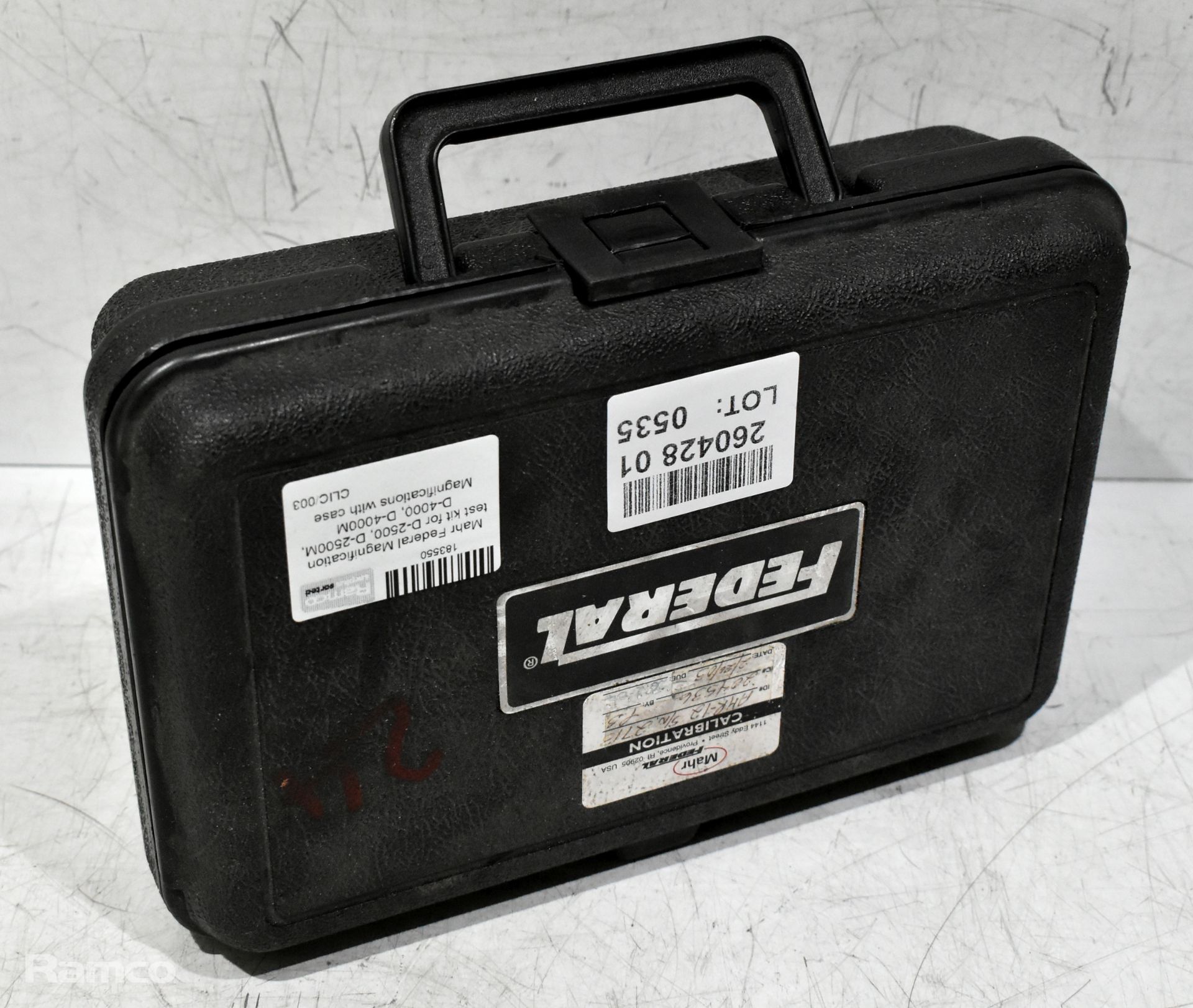 Mahr Federal Magnification test kit for D-2500, D-2500M, D-4000, D-4000M Magnifications with case - Image 6 of 7