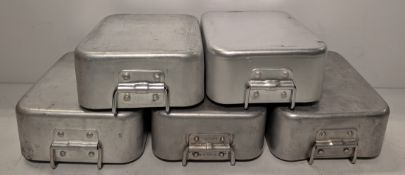 14x British Army pan mess tins - mixed sizes