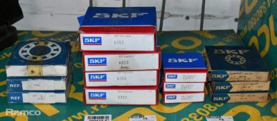 Various SKF bearings - imperial thrust, ball roller - full details in the description