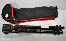 Manfrotto 745B adjustable tripod with Manfrotto 501 tripod head and Manfrotto carry case