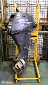 Yamaha 20 4-stroke petrol outboard motor with storage portable trolley - W 620 x D 750 x H 1380mm