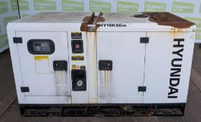 Hyundai DHY18KSEm 230V single-phase 16kW/17.6kW diesel generator - Product date: 04/2020
