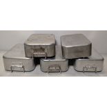 16x British Army pan mess tins - mixed sizes