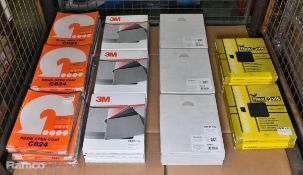 Various abrasive sheets - Grinco, 3M, Roebuck & more - full details in the description