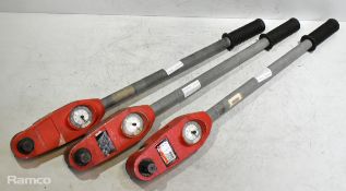 3x MHH Torqueleader 80-400Nm dial measuring torque wrenches