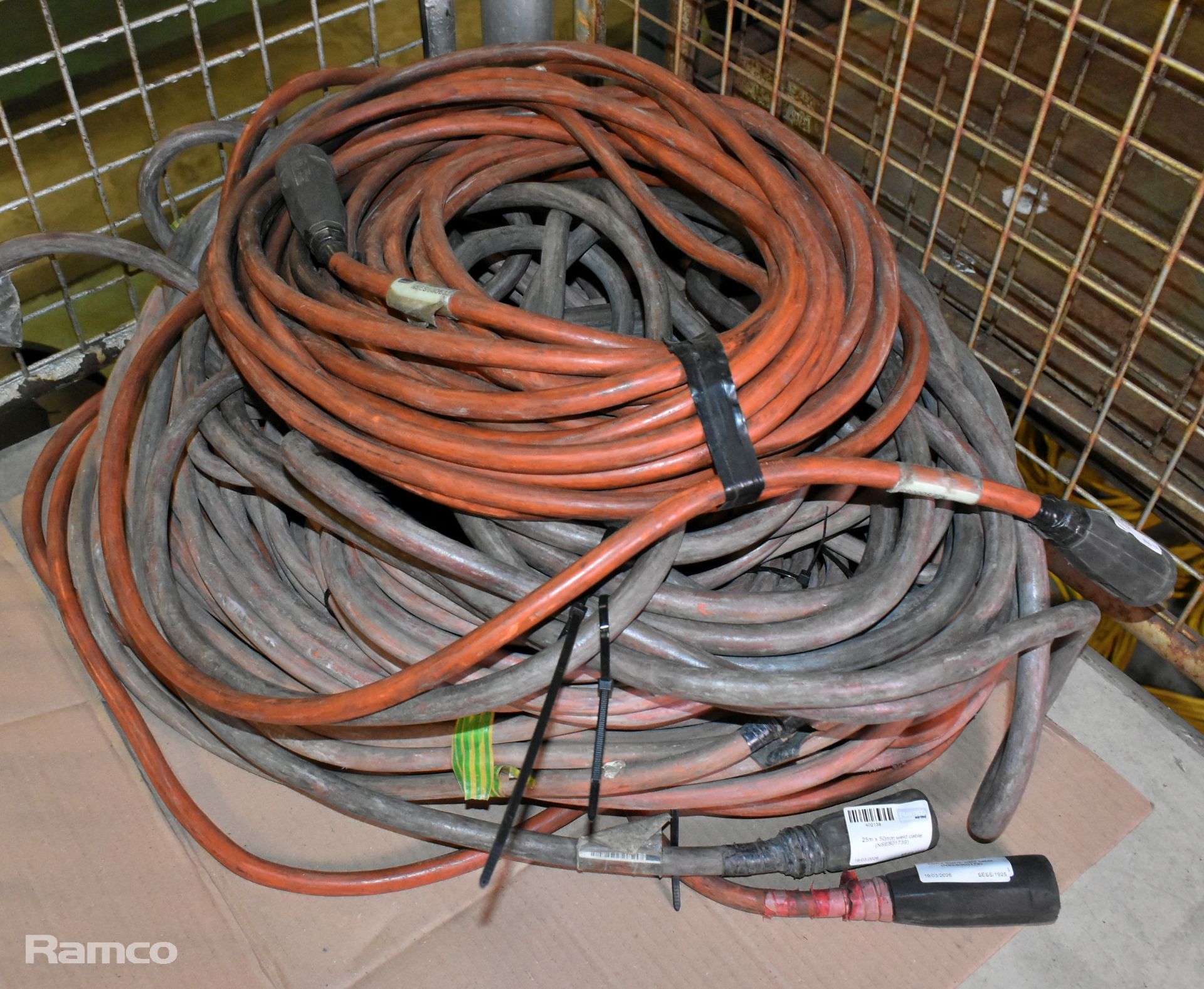5x 25m x 50mm weld cables - Image 2 of 4