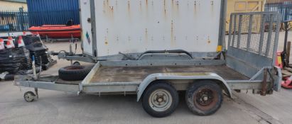 Wessex Trailers flatbed trailer with spare wheel - bed dimensions: 1830 x 3100mm