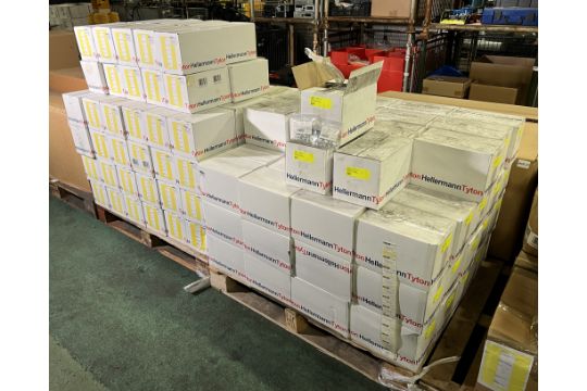 91x Boxes of 75x packs of white 14mm fireproof cleats - 20 cleats per ...