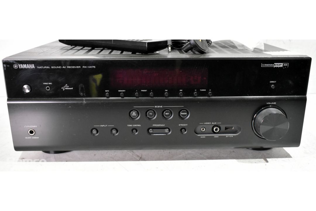 Yamaha RX-V475 5.1 network AV receiver/amplifier with remote and reference microphone - Image 2 of 6