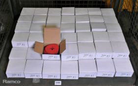 75x boxes of Roebuck 886412 ceramic abrasive discs - 36 grit - 115x22mm - 25 per box