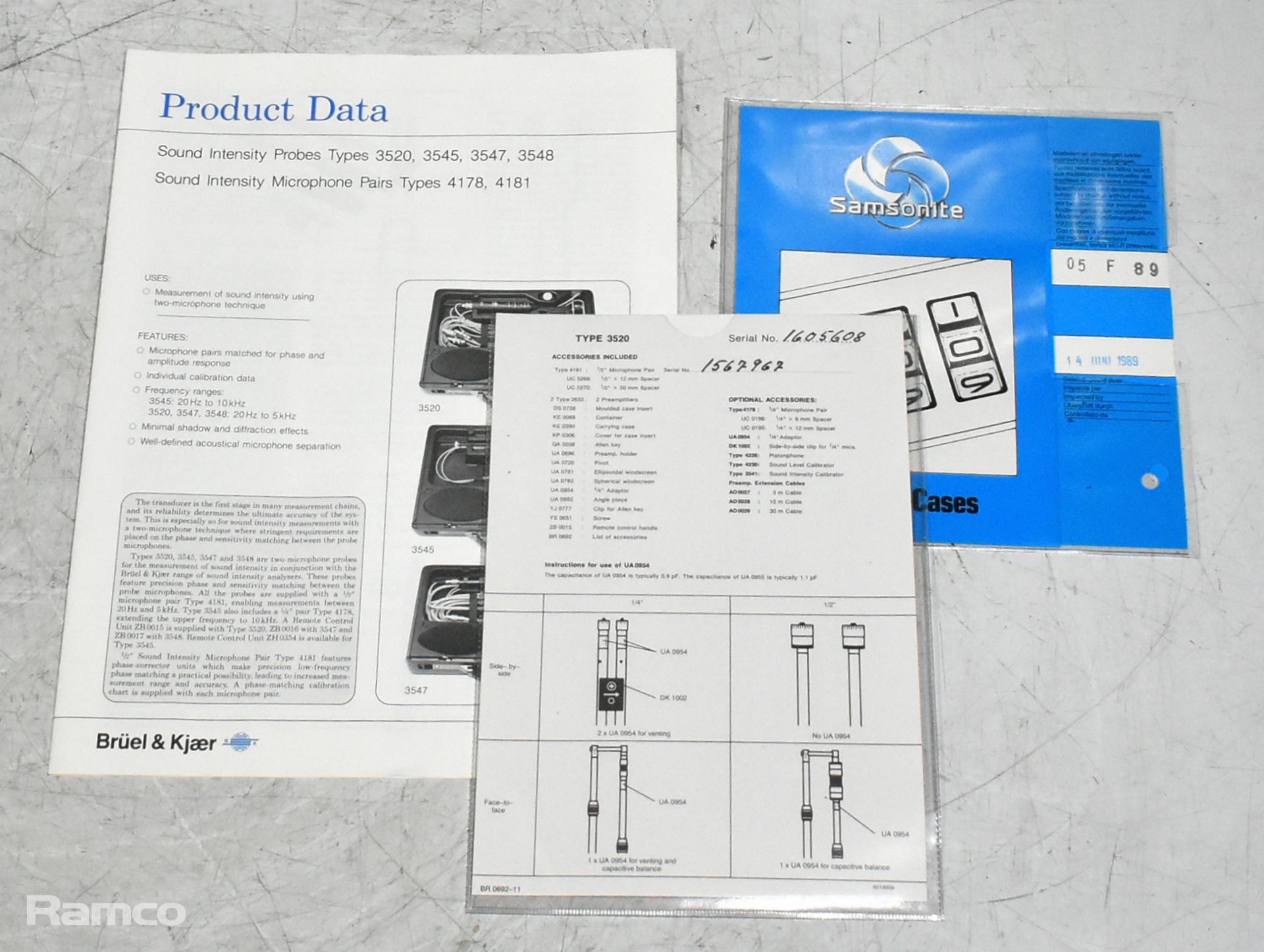 Bruel & Kjaer Type 3520 sound intensity probe in fitted case with accessories - Image 8 of 10