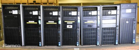 7x HP Workstation desktop computers - full details in the description