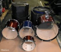Yamaha Gigmaker & Pearl Export individual drums and cases - full details in the description