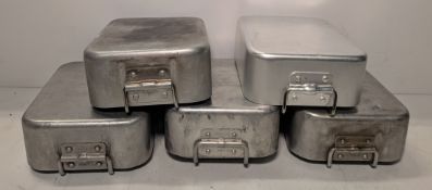 22x British Army pan mess tins - mixed sizes