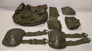 Various types of Olive ex-military accessories - 6kg