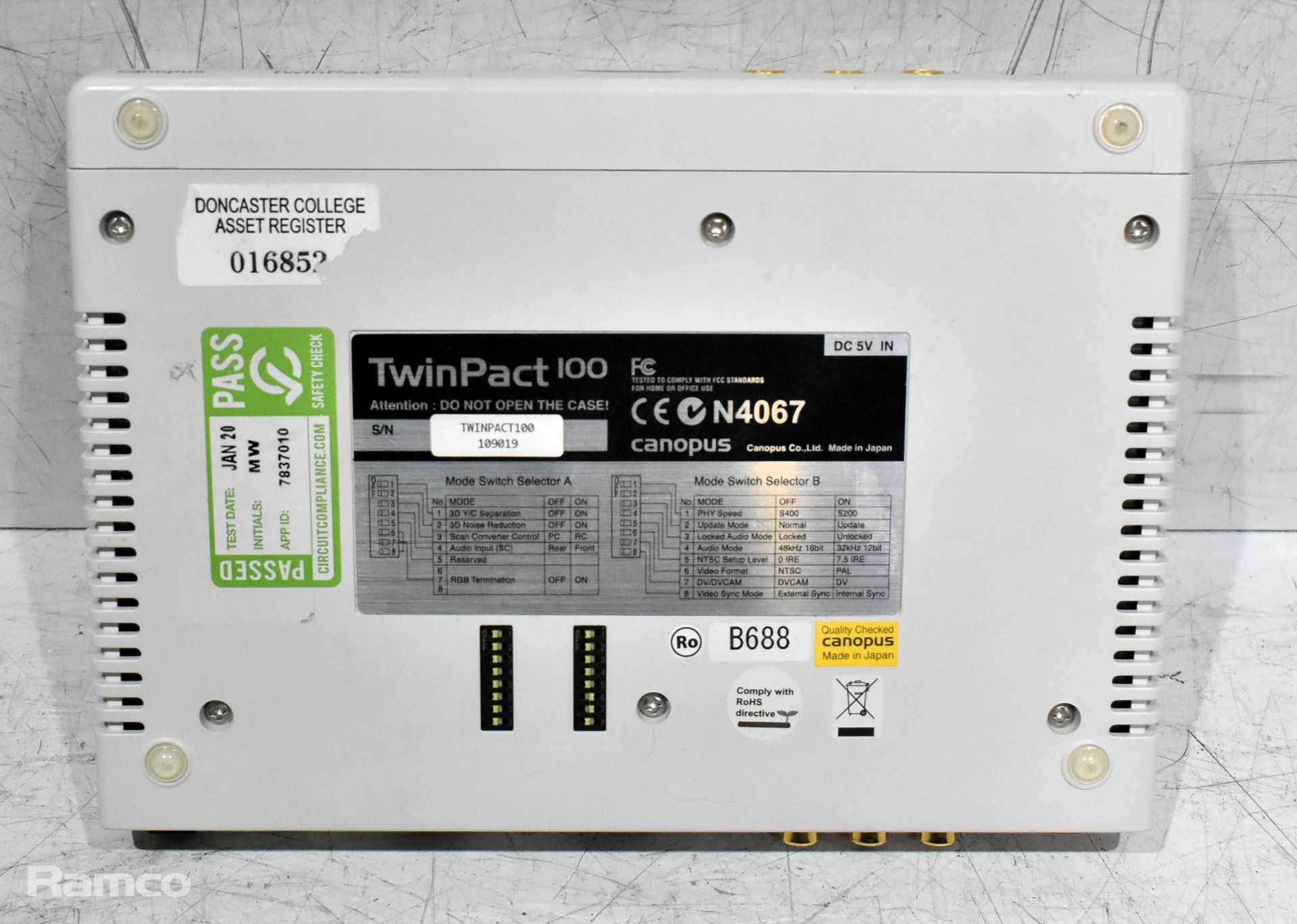 Canopus Twinpact 100 digital video converter and power cable with Peli 1200 case - Image 4 of 6
