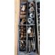 Workshop consumables in metal storage trays - heavy duty bolts, nuts, washers, chains - approx 820kg - Image 14 of 17