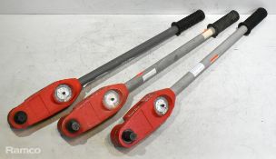3x MHH Torqueleader 80-400Nm dial measuring torque wrenches