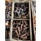 Workshop consumables in metal storage trays - heavy duty bolts, nuts, washers, chains - approx 820kg - Image 15 of 17