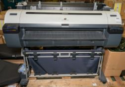 Canon iPF750 imagePROGRAF large format printer with calibration sheet. connection cables and stand