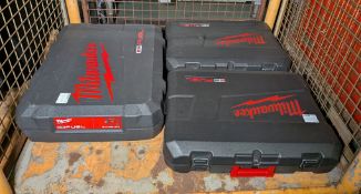 3x Milwaukee M18 FUEL electric tool cases - full details in the description