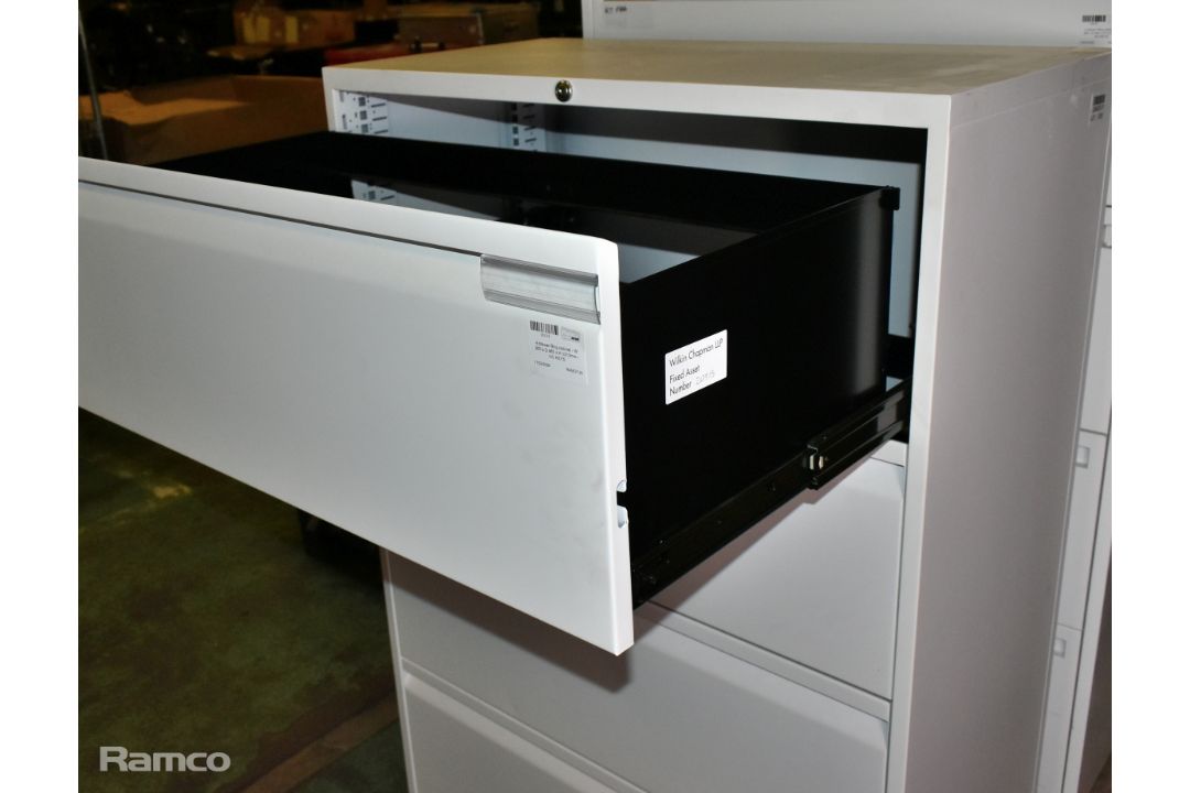 4 drawer filing cabinet - W 900 x D 460 x H 1310mm - NO KEYS - Image 7 of 7