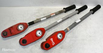 3x MHH Torqueleader 80-400Nm dial measuring torque wrenches