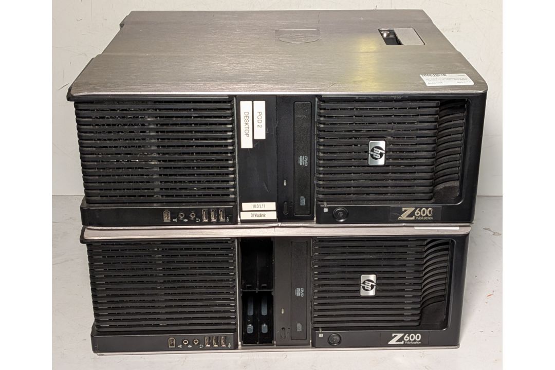 2x HP Z600 workstation PCs with Nvidia NVS 300 - NO HDD - see description - Image 1 of 20