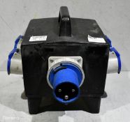Portable power distribution box - 4x 32A sockets - W 400 x D 380 x H 330mm