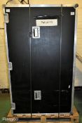 Flight case - split lift off lid & Hardigg transport & storage case - dims. in desc.
