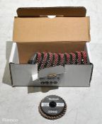 38x boxes of Roebuck 866467 quickchange mini-ceramic discs - 40 grit - 50mm - 10 per box