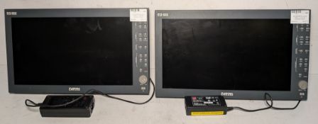 2x AEQ KROMA TELECOM LM6017 17 inch HD broadcast monitors